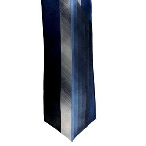 Pierre Cardin Striped Silk Tie Blue Black